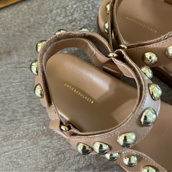 New Anthropologie Studded Leather Sport Sandals - Picture 5 of 7
